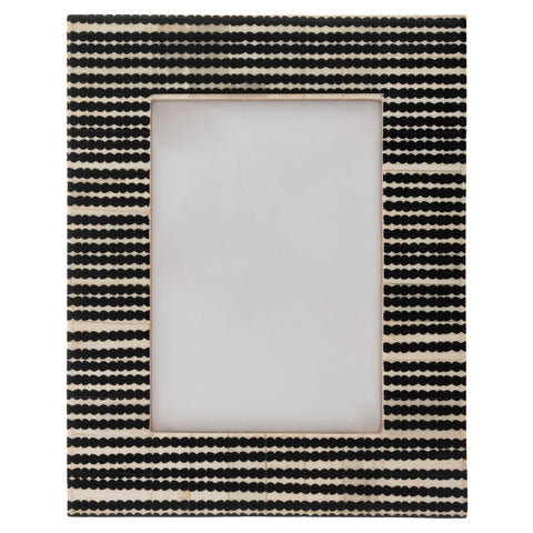 B&W organic striped natural bone picture frame