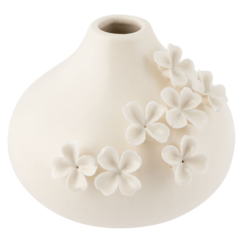 Cream Amelia flower vase
