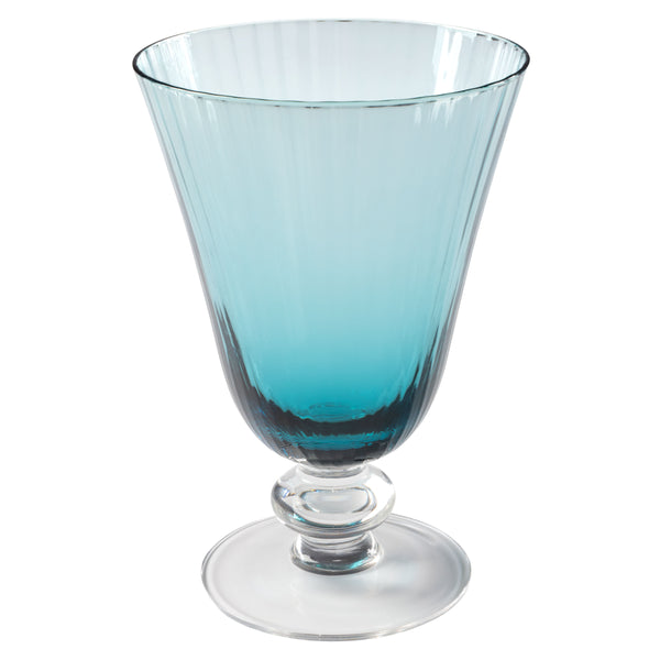 Teal aria wine glass