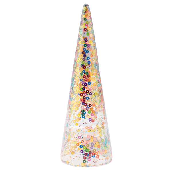 Large sequin confetti glass tree