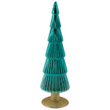 Teal  fluted mercury glass tree