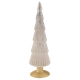 White  fluted mercury glass tree