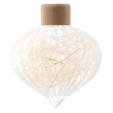 Drop baby's breath filled fluted glass clear ornament