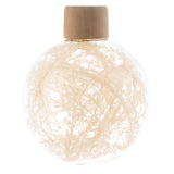 Ball baby's breath filled fluted glass clear ornament