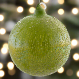 Iridescent Icy Glass Ball Ornament