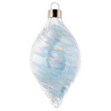 Teardrop feather cloud sea blue ornament