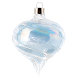 Drop feather cloud sea blue ornament