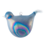 Blue feather tail bird ornament