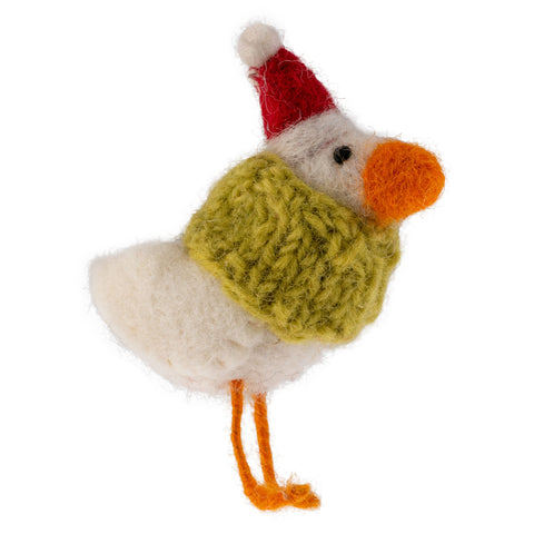 Goose Felted Ornament