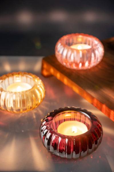 Twinkle tealights on a table