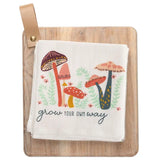 Mushroom Flora Tea Towel With Cutting Board