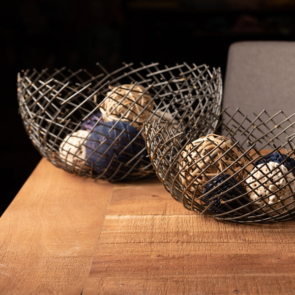 Set of 2 Haystack Bowls on a table