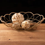 Wire & Cane Flower Basket