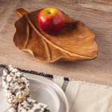 Bali teak leaf bowl with an apple