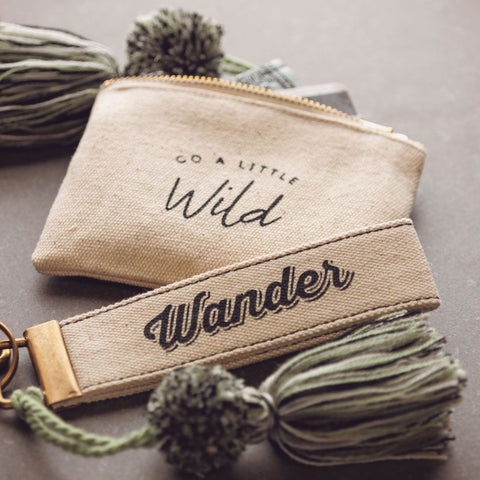 Canvas Tassel Key Chain