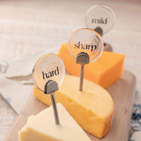Glass and Metal Cheese Markers