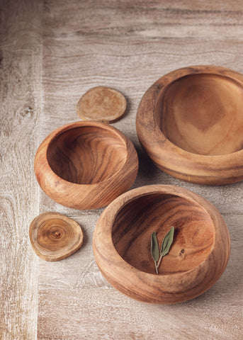 Hand Carved Bali Teak Bowl