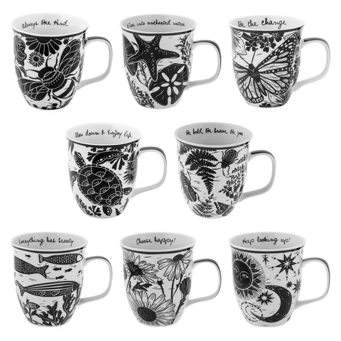 Boho mugs assortment variables view