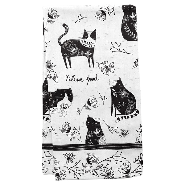 Cat boho tea towels