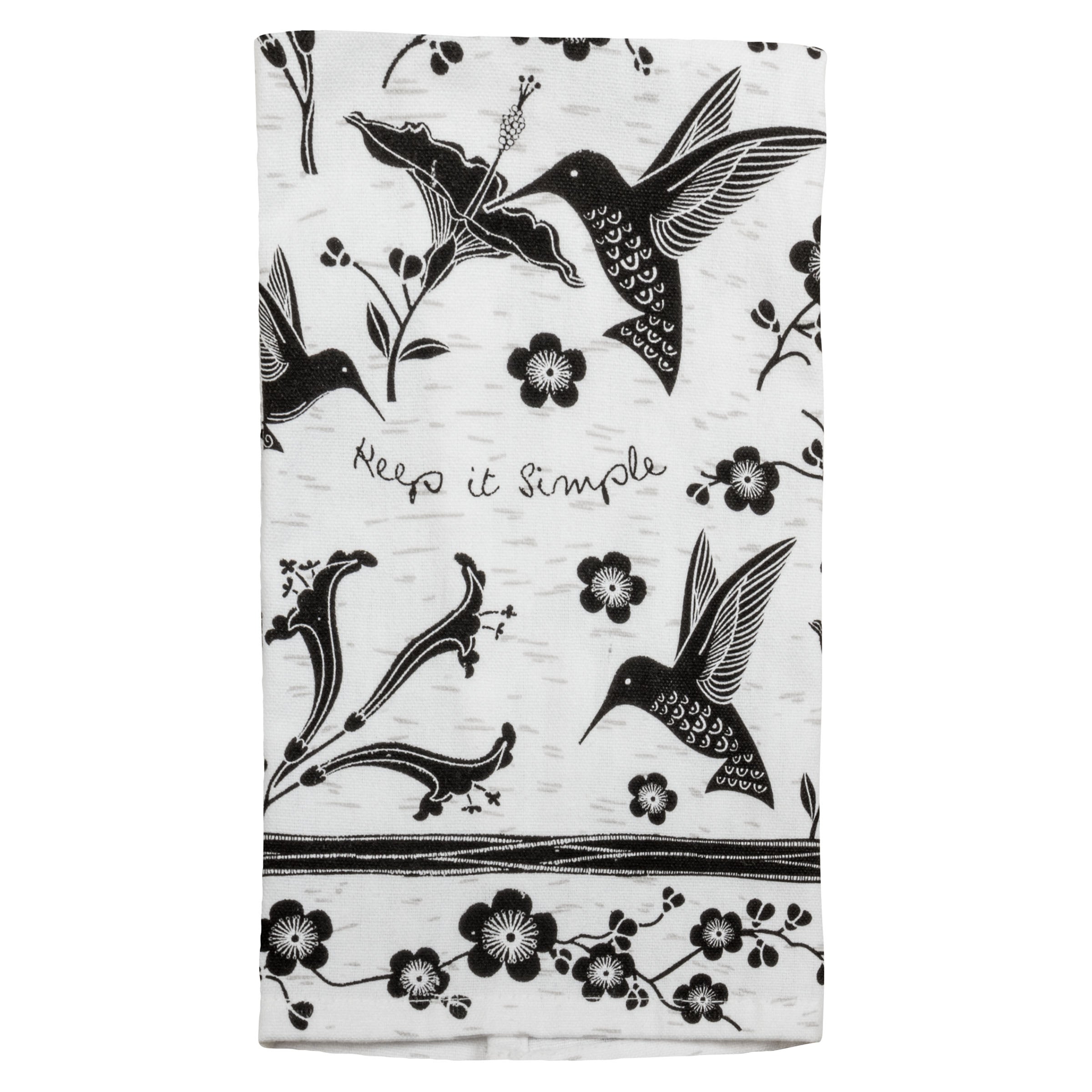 Karma Gifts Be Happy Flora Tea Towel