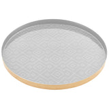 Ivory Round Enamel Tray