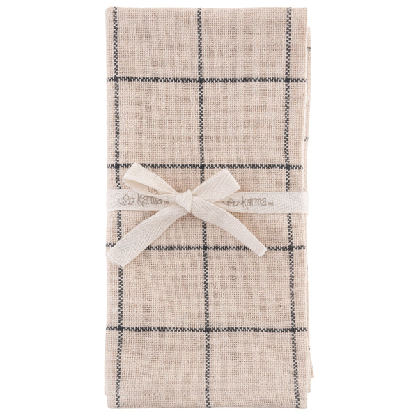 Cotton Dinner Napkins Window Pane packaged view