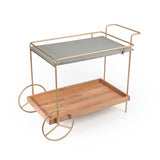 Gold natural Manhattan bar cart