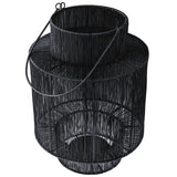 Cylinder Black Large Wire Lantern