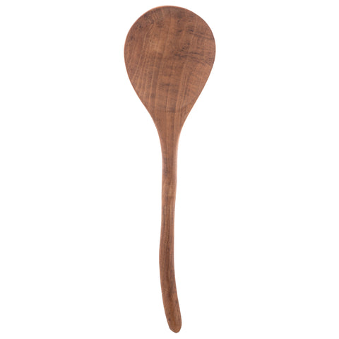 Bali teak natural ladle front view