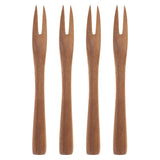 Bali teak fruit forks set of 4