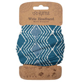 Blue Batik Wide Headbands Packaged View
