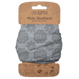 Grey Medallion Wide Headband Packaged View