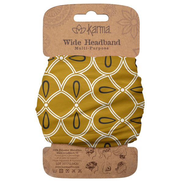 Mustard Deco Wide Headbands Packaged View