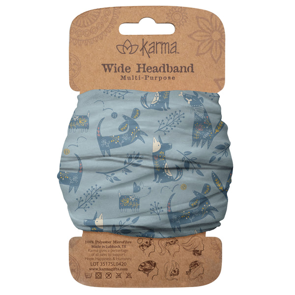 Blue Dog Wide Headbands Packaged View