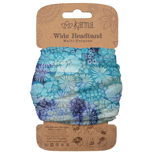 Cornflower Wide Headbands Packaged View