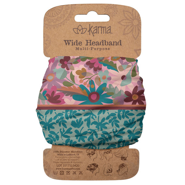 Spring Bouquet Wide Headbands Packaged View