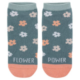 Flower power ankle socks front view