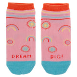 Dream big ankle socks front view