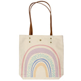 Rainbow cotton canvas book bags