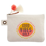 Good vibes only cotton canvas carry all
