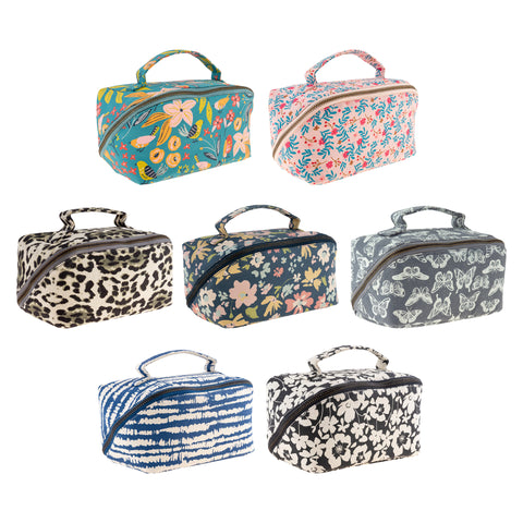 Zip cosmetic bag assortment variables view