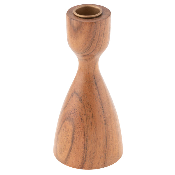 Wood Turned Candle Holder Small
