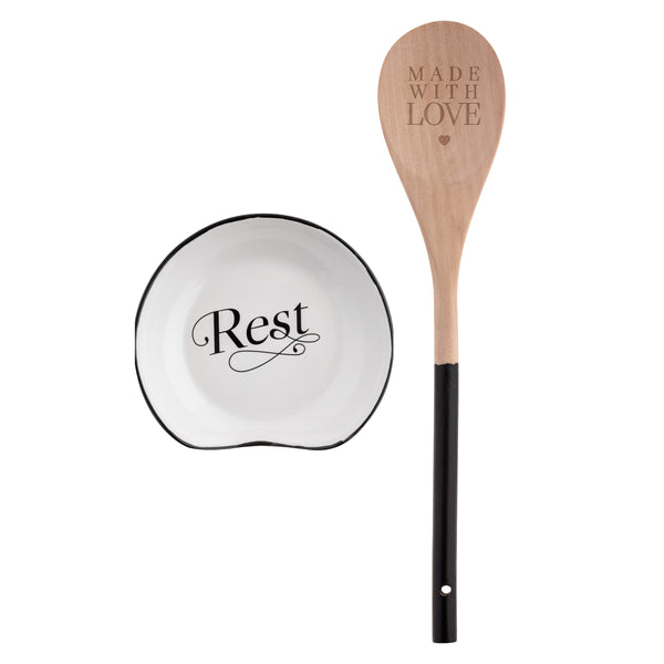 Spoon Rest With Wooden Spoons