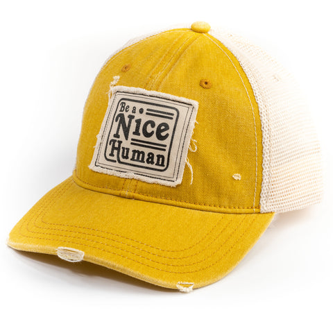 Be a Nice Human Trucker Hats