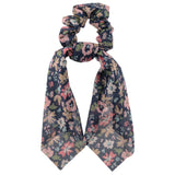 Navy Floral Hair Scarves