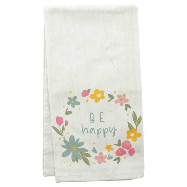 Be Happy Flora Tea Towels