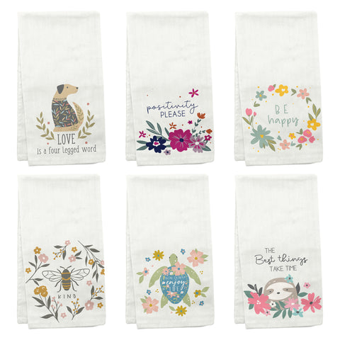 Flora Tea Towel Assortment Variables View