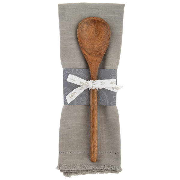 Grey Chelsea Tea Towel with Spoon