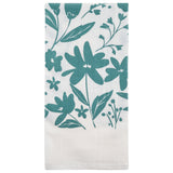 Meadow block print tea towel 