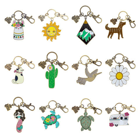 Enamel keychain assortment